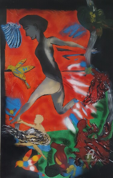 Malerei mit dem Titel "Mouvement II" von Étienne Dupé, Original-Kunstwerk, Acryl