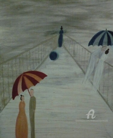 Painting titled "Promenade aux parap…" by Etolessence, Original Artwork