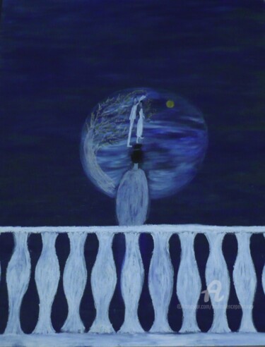 Peinture intitulée "Le Songe bleu de nu…" par Etolessence, Œuvre d'art originale