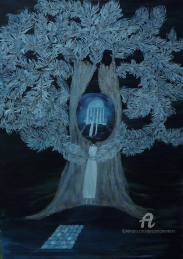 绘画 标题为“L'arbre de lune” 由Etolessence, 原创艺术品