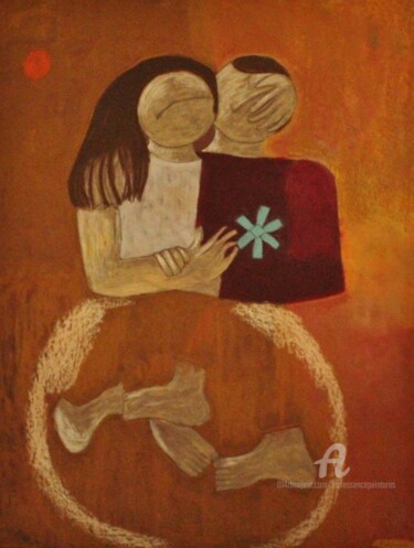 Peinture intitulée "Danse à la parenthè…" par Etolessence, Œuvre d'art originale, Pastel