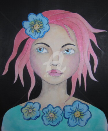 Pintura titulada "flora" por Ellen Hendrikx, Obra de arte original, Acrílico
