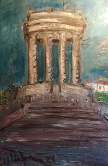 Pittura intitolato "Il monumento ai cad…" da Ettore Andonaia, Opera d'arte originale, Olio