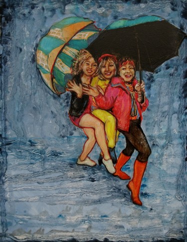 Pintura titulada "les nanas" por Etzi, Obra de arte original, Oleo