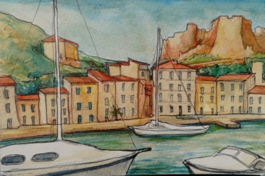 Peinture intitulée "Bonifacio" par Etzi, Œuvre d'art originale, Aquarelle