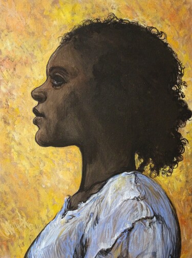 Painting titled "migrante disparue" by Etzi, Original Artwork, Oil