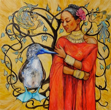 Painting titled "Pachamama *" by Etzi, Original Artwork, Oil