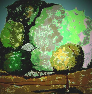 Digital Arts titled "Paisaje idealizado" by Euclides Bernasconi Castellano, Original Artwork