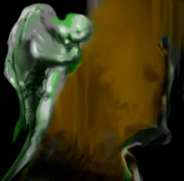 Digital Arts titled "Dos figuras" by Euclides Bernasconi Castellano, Original Artwork, Digital Painting