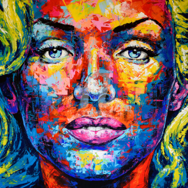 Malerei mit dem Titel "Original 30 Marilyn…" von Eugen Dick, Original-Kunstwerk, Acryl