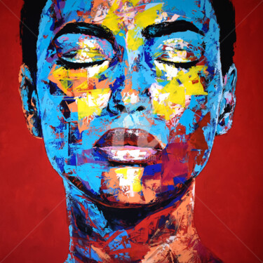 Картина под названием "Original 83 face po…" - Eugen Dick, Подлинное произведение искусства, Акрил