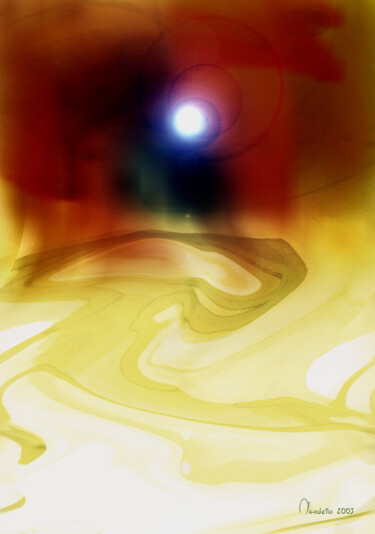Digital Arts με τίτλο "Desert Sun" από Eugen Matzota (Mandello), Αυθεντικά έργα τέχνης, Ψηφιακή ζωγραφική