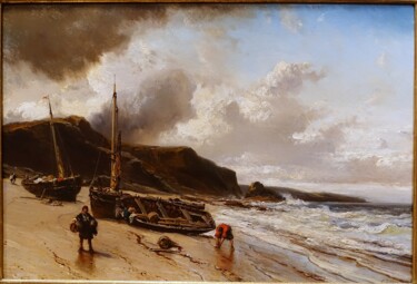 Malerei mit dem Titel "Marine" von Eugène Isabey, Original-Kunstwerk, Öl