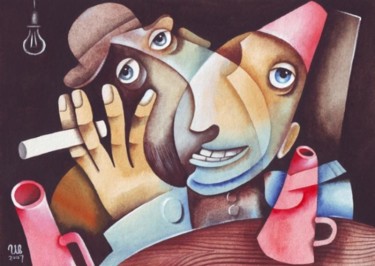 Картина под названием "Heart Felt Conversa…" - Eugene Ivanov, Подлинное произведение искусства, Масло