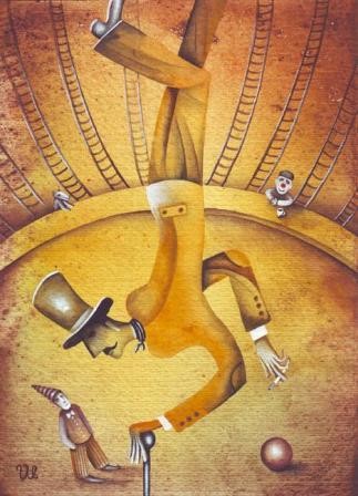 Картина под названием "The Circus" - Eugene Ivanov, Подлинное произведение искусства, Другой