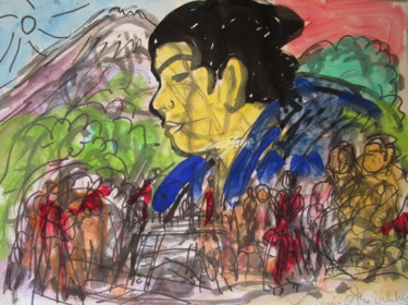 Peinture intitulée "Sumo" par Eugenio Otero Vilchez, Œuvre d'art originale, Huile