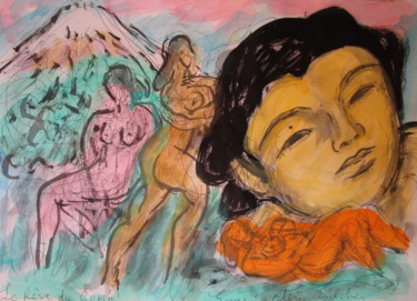 Malerei mit dem Titel "Sumo" von Eugenio Otero Vilchez, Original-Kunstwerk, Öl