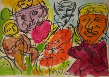 Pittura intitolato "Don Quichotte en Am…" da Eugenio Otero Vilchez, Opera d'arte originale, Olio