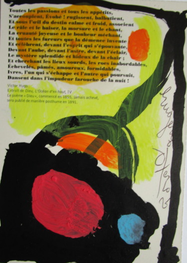 Malerei mit dem Titel "Abstrait" von Eugenio Otero Vilchez, Original-Kunstwerk, Öl