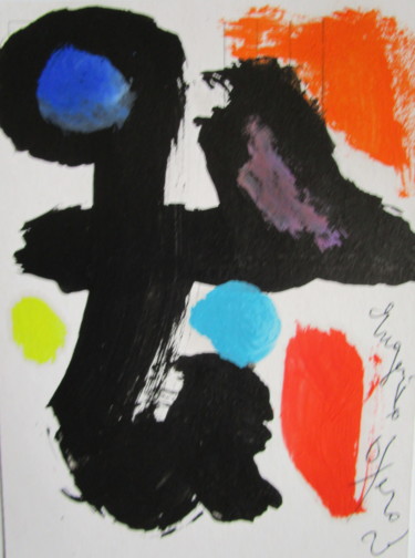 Schilderij getiteld "Abstrait" door Eugenio Otero Vilchez, Origineel Kunstwerk, Olie