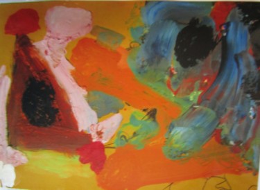 Schilderij getiteld "Abstrait N°502" door Eugenio Otero Vilchez, Origineel Kunstwerk, Olie