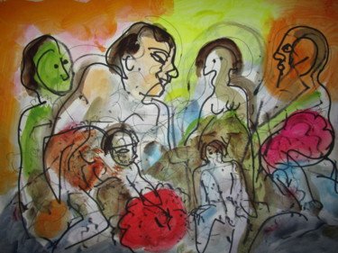 Peinture intitulée "Carnaval 2" par Eugenio Otero Vilchez, Œuvre d'art originale, Huile