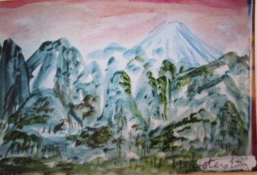 Peinture intitulée "le mont Fuji 2" par Eugenio Otero Vilchez, Œuvre d'art originale, Huile