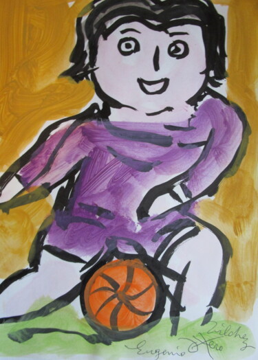 Peinture intitulée "Petite fille en mai…" par Eugenio Otero Vilchez, Œuvre d'art originale, Huile