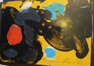 Schilderij getiteld "Abstrait Fleur" door Eugenio Otero Vilchez, Origineel Kunstwerk, Olie