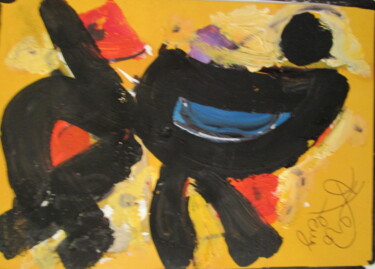 Peinture intitulée "Abstrait Enfant" par Eugenio Otero Vilchez, Œuvre d'art originale, Huile