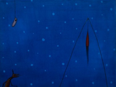 Картина под названием "Wolf and carcass." - Eugene Panov, Подлинное произведение искусства, Масло