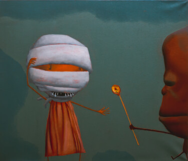 Pittura intitolato "Lollipop" da Eugene Panov, Opera d'arte originale, Olio