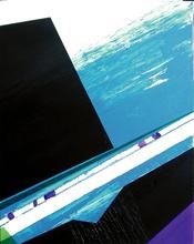Peinture intitulée "Bleu3w" par Eugène, Œuvre d'art originale, Huile