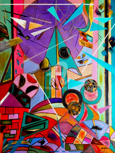Malerei mit dem Titel "Rencontre de troisi…" von Eugenia Delad, Original-Kunstwerk, Acryl