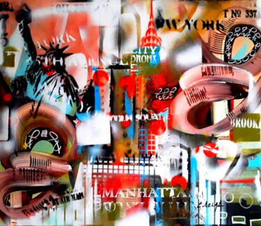 Картина под названием "Delad loft 16" - Eugenia Delad, Подлинное произведение искусства, Акрил