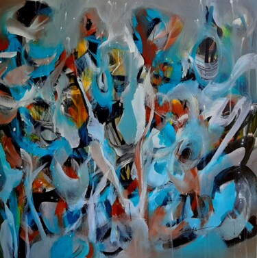 Pintura titulada "Blue... symphony" por Eugenia Delad, Obra de arte original, Acrílico