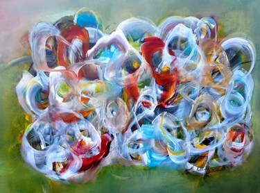 Peinture intitulée "SIN 8 ( Reflets)" par Eugenia Delad, Œuvre d'art originale, Acrylique