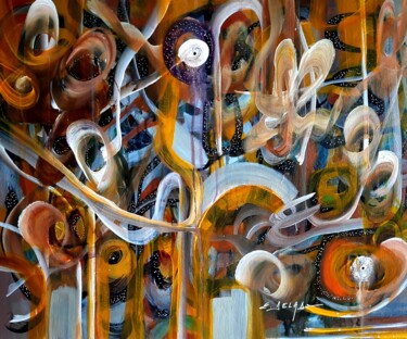 Painting titled "Hypnotherapy 4" by Eugenia Delad, Original Artwork, Acrylic