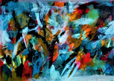 Painting titled "MYXML" by Eugenia Delad, Original Artwork, Oil