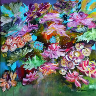 Peinture intitulée "La joie de couleurs" par Eugenia Delad, Œuvre d'art originale, Acrylique