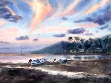 Painting titled "Mauritius #3" by Eugenia Gorbacheva, Original Artwork, Watercolor