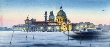 Painting titled "Santa maria della s…" by Eugenia Gorbacheva, Original Artwork, Watercolor