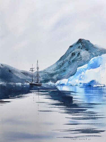 Peinture intitulée "Greenland #6" par Eugenia Gorbacheva, Œuvre d'art originale, Aquarelle