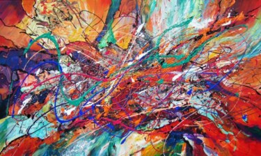 Painting titled "Whirlwind of Love" by Eugenia Mangra, Original Artwork, Oil