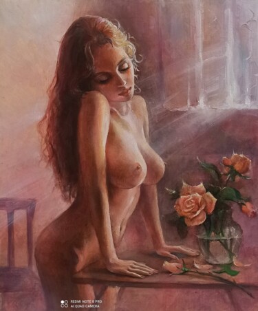 Painting titled "Matin" by Eugenie Ch., Original Artwork, Oil