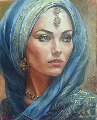 Pintura intitulada "Musulmane" por Eugenie Ch., Obras de arte originais, Óleo