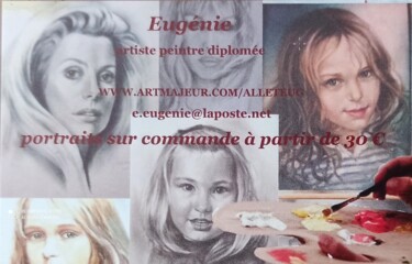 Картина под названием "Portrait sur comman…" - Eugenie Ch., Подлинное произведение искусства, Масло