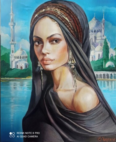 Malerei mit dem Titel "Nazira" von Eugenie Ch., Original-Kunstwerk, Öl