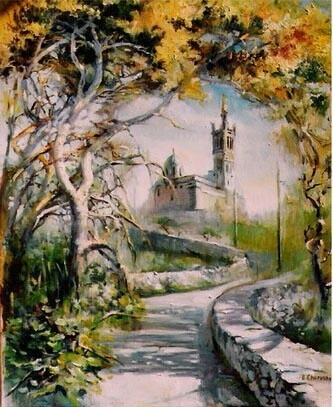 Malerei mit dem Titel "Provence" von Eugenie Ch., Original-Kunstwerk, Öl