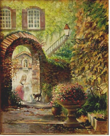 Malerei mit dem Titel "France" von Eugenie Ch., Original-Kunstwerk, Öl